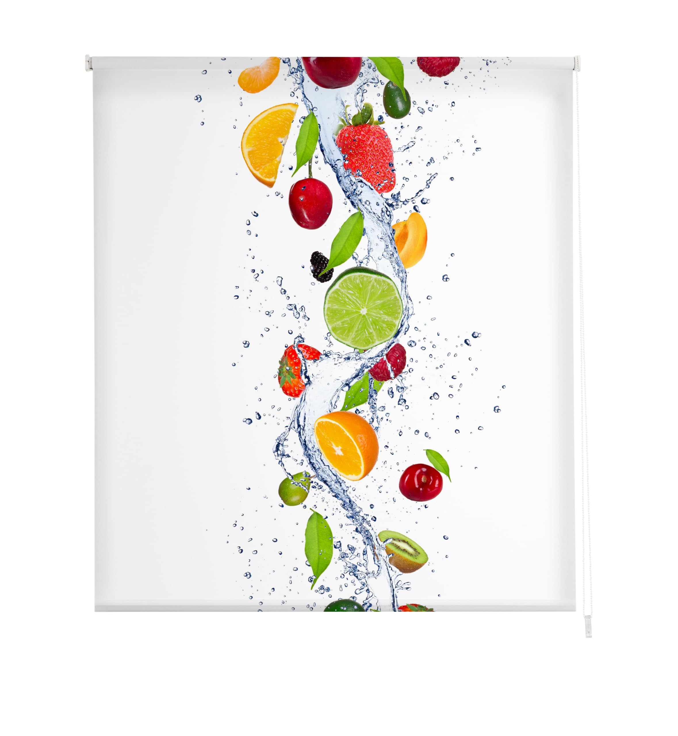 Estoralis C-1229 Polyester Digital Roller Blind, Polyester aluminium Plastic, multicoloured, 110 x 175 cm