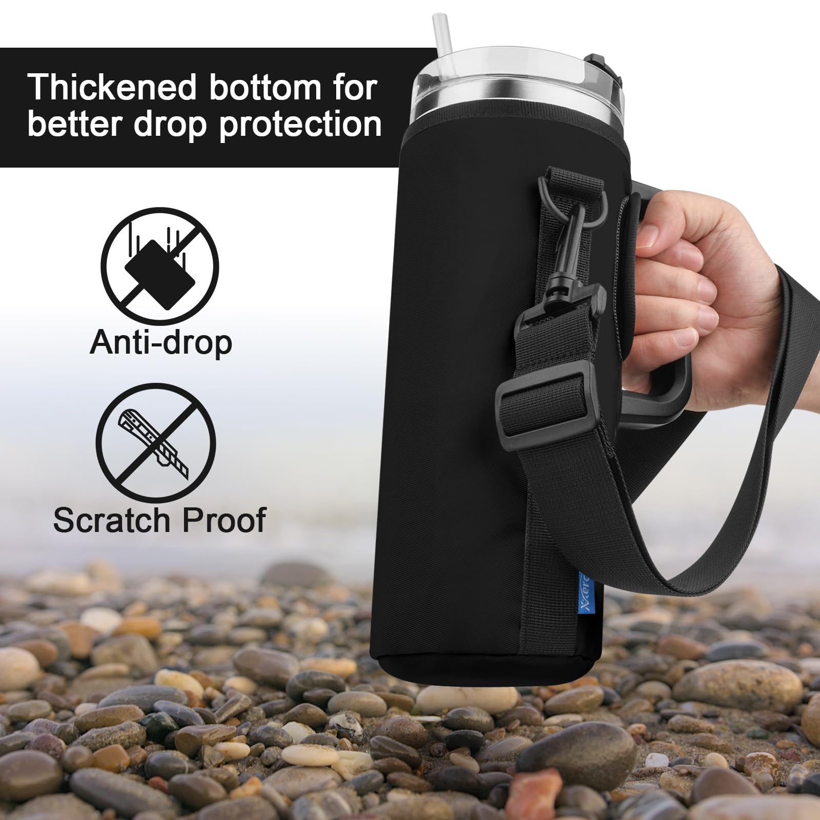 Xxerciz Wasserflaschen-Tasche Für Stanley Classic Flasche – Nylon-Halter Mit Verstellbarem Schultergurt Für Outdoor & Camping