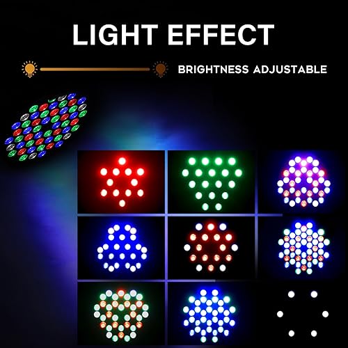 Miniatura 7 de TENGCHANG 180W 56 LED Par 64 Blinder Light RGBW DJ Etapa Luces DMX512 Lavadora de la etapa para la fiesta de boda Disco Etapa Iluminación