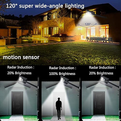 Miniatura 5 de Luces solares de 100 W para exteriores, luz de inundación de 6000 K del atardecer al amanecer, luces de estacionamiento impermeables IP65 con sensor