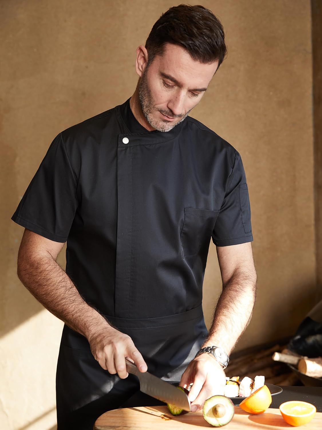 KITCHIEF Unisex Chef Coat Short Sleeve With Mesh Lightweight Chef Jacket Men Chef Uniform for Kitchen,Food Service,Bakers - Image 6