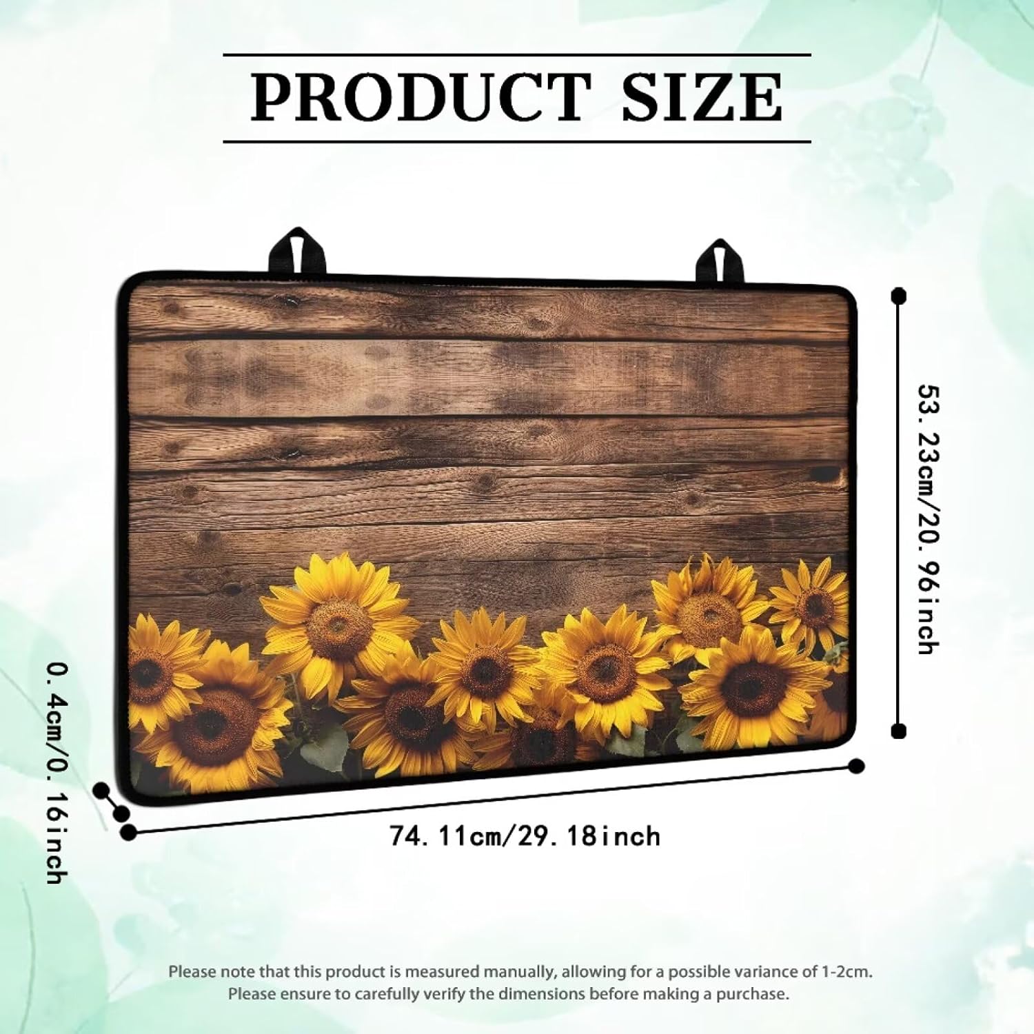 Stove Cover Stove Top Cover for Electric Stove Heat Resistant Induction Cooktop Mat Flat Glass Ceramic Top Stove Cover Mat for Kitchen Decor, 29 x 21 Inch, Sunflower Brown Wood Grain