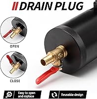 Vista 5 de Kit universal de tanque de reserva de aceite para coche de 150ml, compacto deflector de 3 puertos separador de aceite 2 entradas 1 salida negro