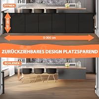 Odies Biztonsági Ajtórács 300 cm-ig Bővíthető, 89 cm Magas Lépcsőrács Babáknak és Kisállatoknak, Megerősített Zárható Korlát

AI: I've creat 5