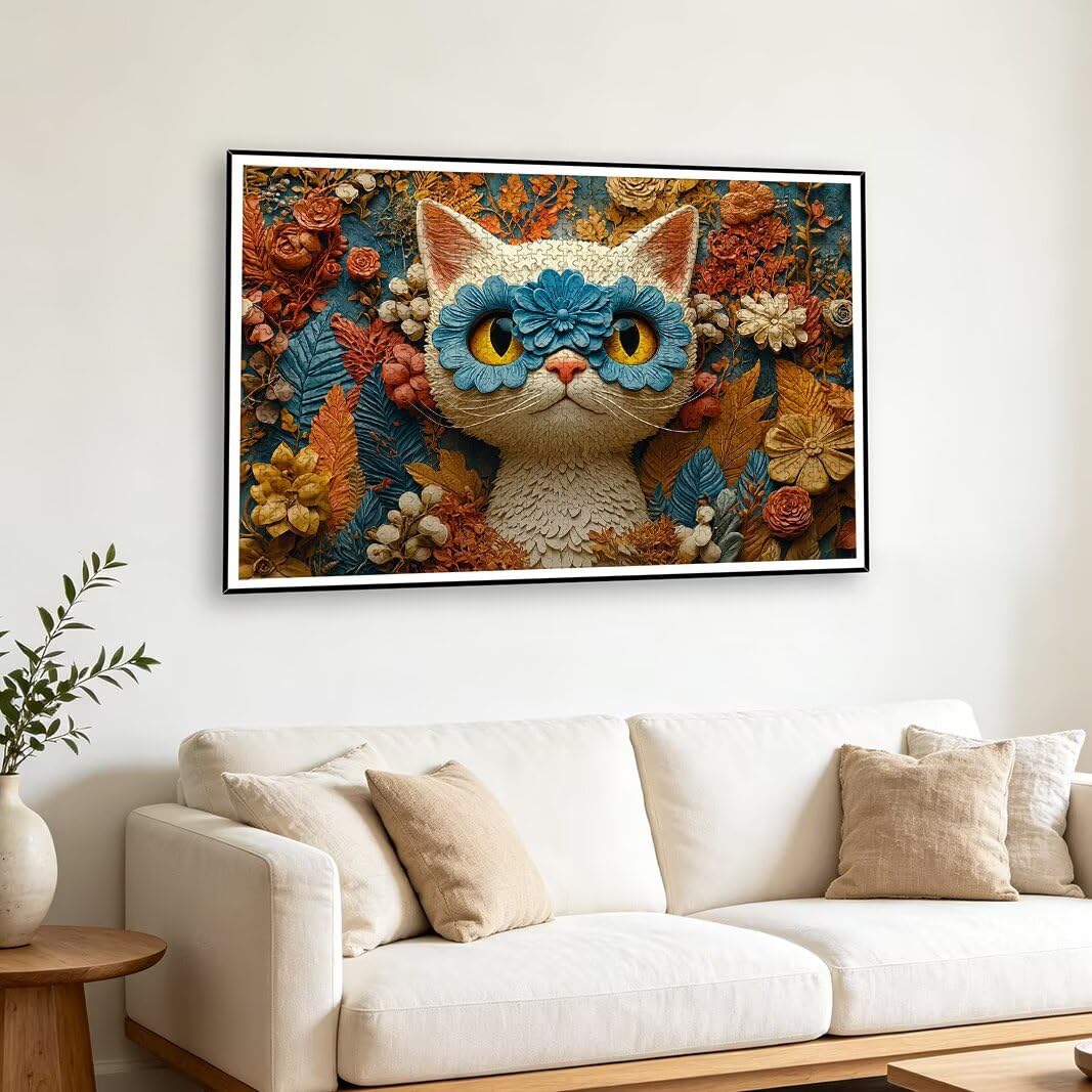 Puzzle Gatto, Puzzle 1000 Pezzi per Adulti, Regalo Donna/Uomo -2517