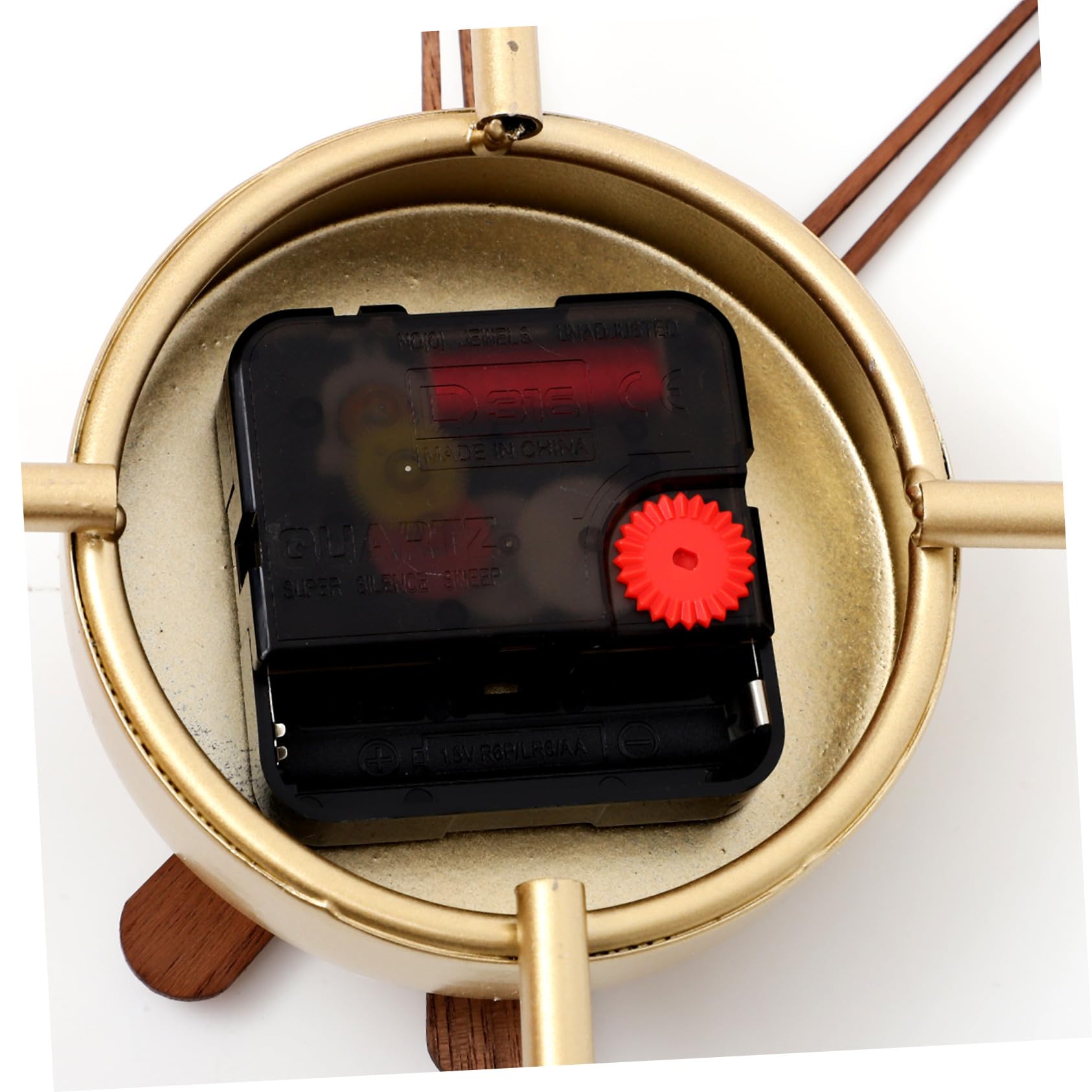 Gadpiparty Goldene Metallwanduhr mit Klarem Zeitdisplay und Leisem Lauf