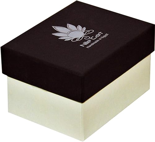 Miniatura 5 de NileCart Juego de 6 botellas de perfume egipcias sopladas a mano de 4 pulgadas con decoración egipcia dorada hecha a mano para perfumes y aceites