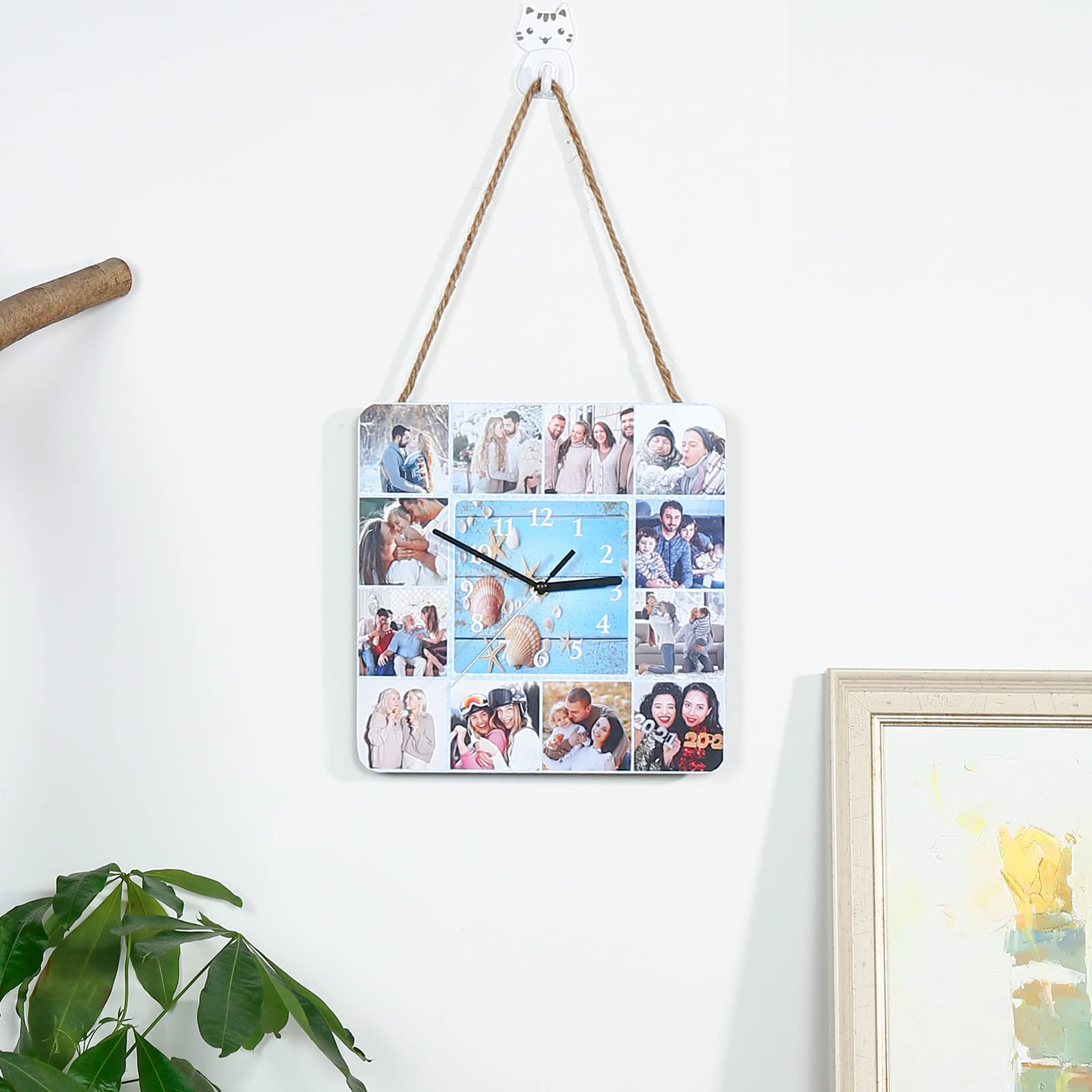 Orologio da Parete con Foto, Orologi da Parete Personalizzato, Orologi da Parete Personalizzato Foto Testo per Regalo Decorativo Anniversario Matrimonio Compleanno Della Madre Padre (Rotonda 30 cm