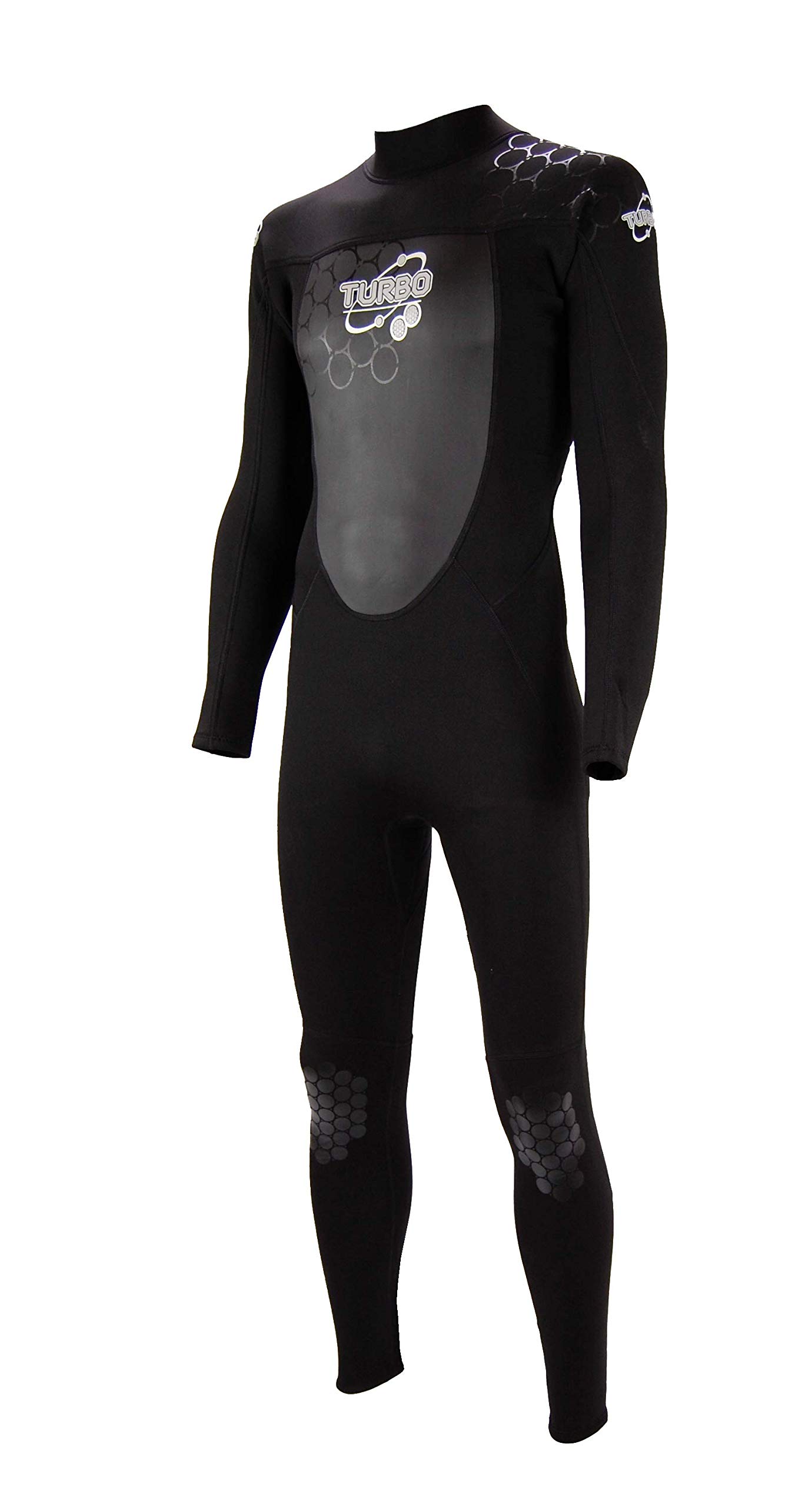 Venture Hut Mens 2.5mm Turbo Full Wetsuit - Black - 2X-Large