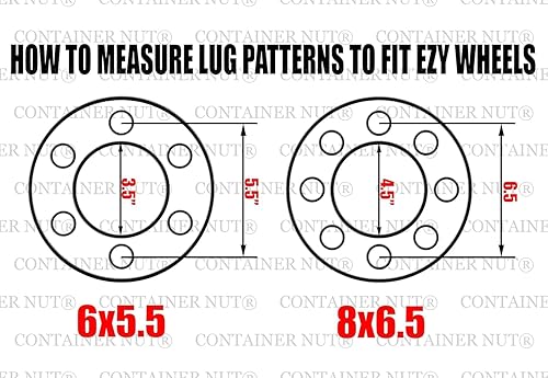 Miniatura 6 de Shipping Container Wheels 8-Lug EZY Wheels, Heavy-Duty Shipping Container Axel, Zinc-Coated Dollies, Ships Fully Assembled, Safely Moves 40 ft.