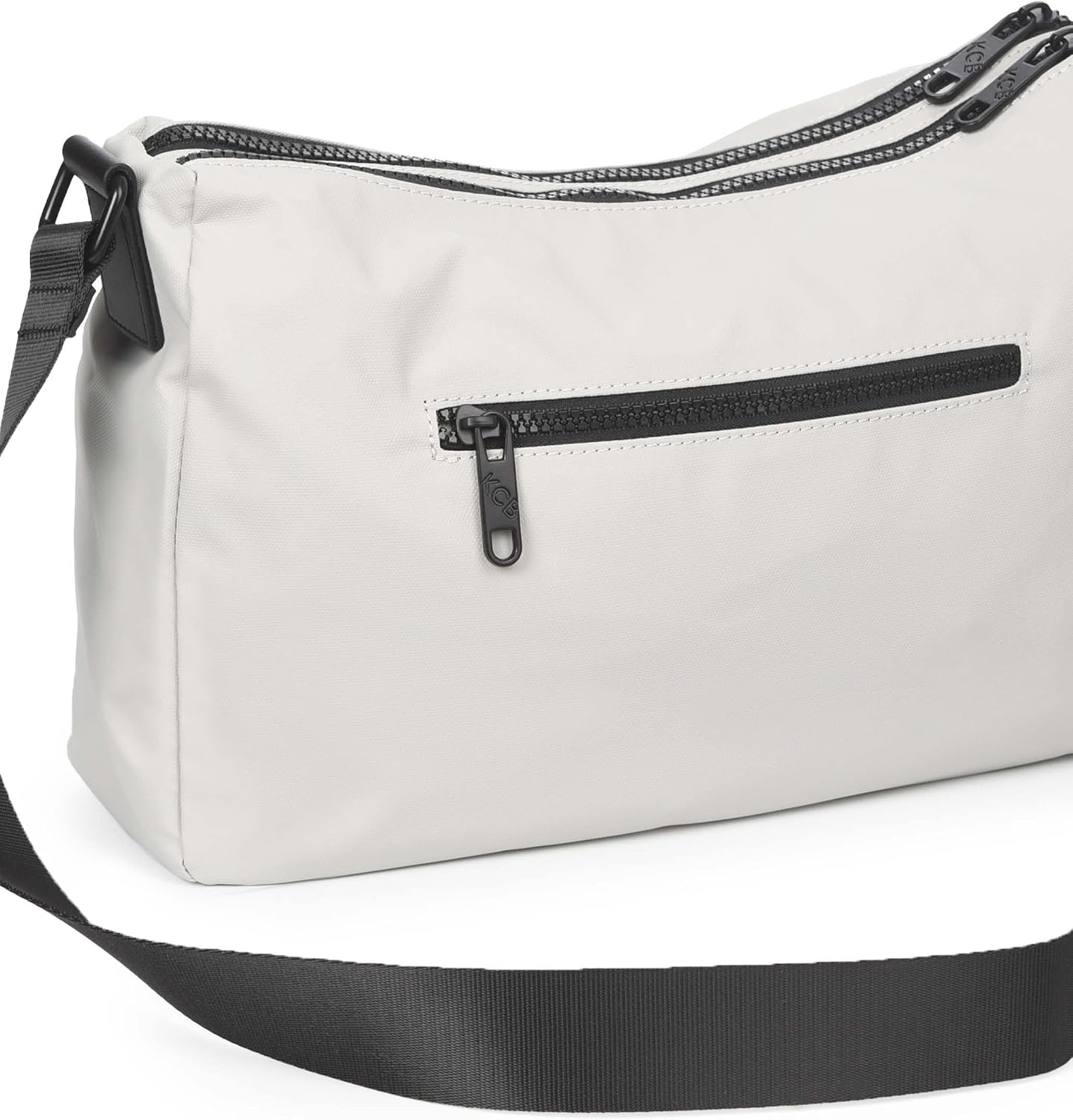 KCB Large Dual Crossbody Bag | Large Capacity and Organization | Multipurpose Zippered Pockets | Sturdy Material | Adjustable Handles | 100% Vegan image 5