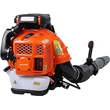 80CC Backpack Leaf Blower Gas Powered - 900 CFM | 4.3 HP | 206 MPH High Airflow Heavy Duty Commercial Gas Leaf Blower for Yard Lawn Care, Clears Leaves, Debris & Snow, EB850EZ
