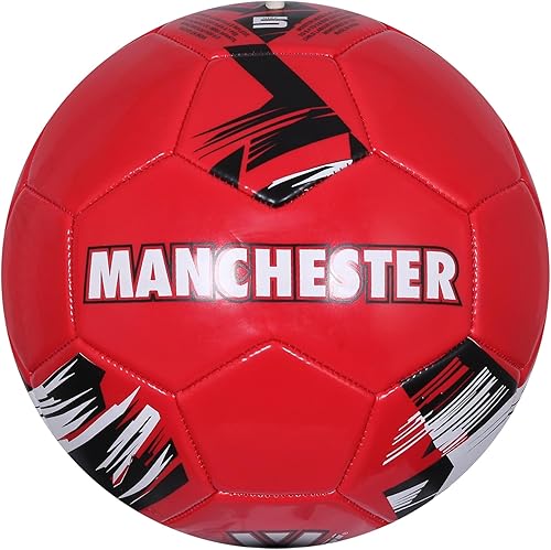 Vizari Balón de fútbol para jóvenes y adultos, pelota de tela de 2 capas para mayor durabilidad y comodidad, pelota elevada sintética brillante con