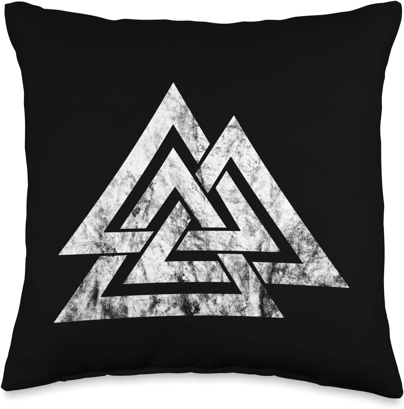 Valknut Symbol Nordic Wicca Viking Odin Sign Norse Mythology Throw Pillow