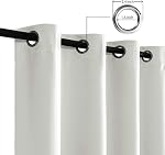 XWZO Door Curtain for Doorway Privacy and Bedroom Closet, 80 Inches Long Room Darkening and Thermal Insulated Room Divider Doorway Curtain Grommet Top, 1 Panel, W42 X L80, Ivory