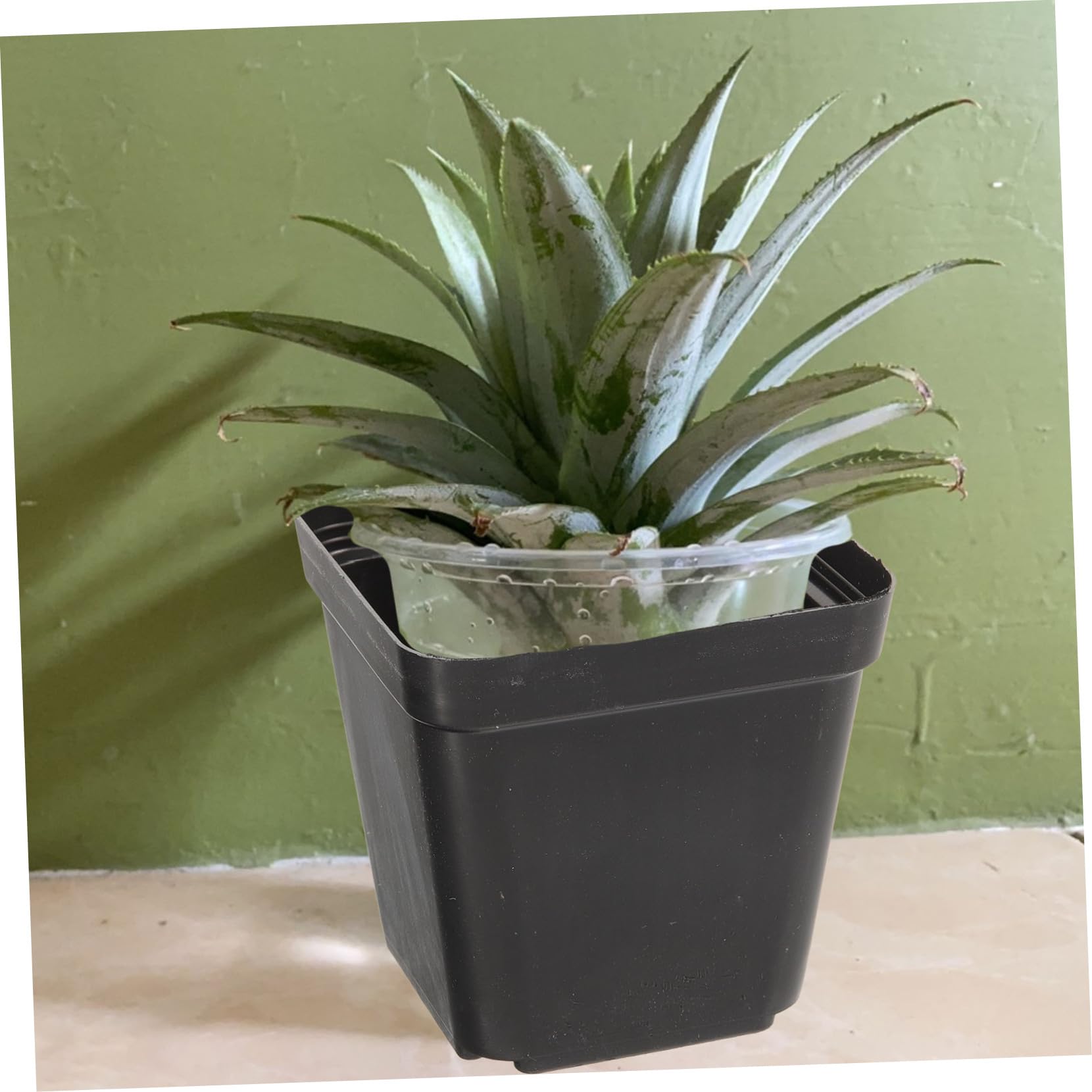 BESPORTBLE 120pièces Pots pour Semis Plastique Carrés Pots de Pépinière pour Plantes et Fleurs avec Drainage pour Jardinage