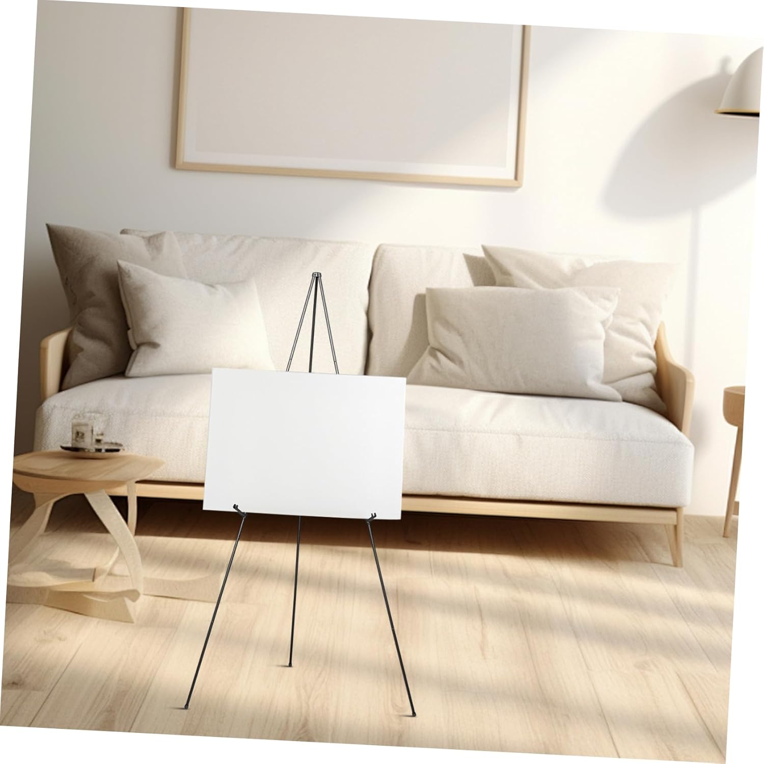 Uonlytech Foldable Metal Easel Stand: Portable and Lightweight Tripod Easel Stand for Photos and Books Display Outdoor Sketching Drawing