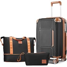 3 Piece Carry On Luggage Set Expandable TSA Lock Suitcase
