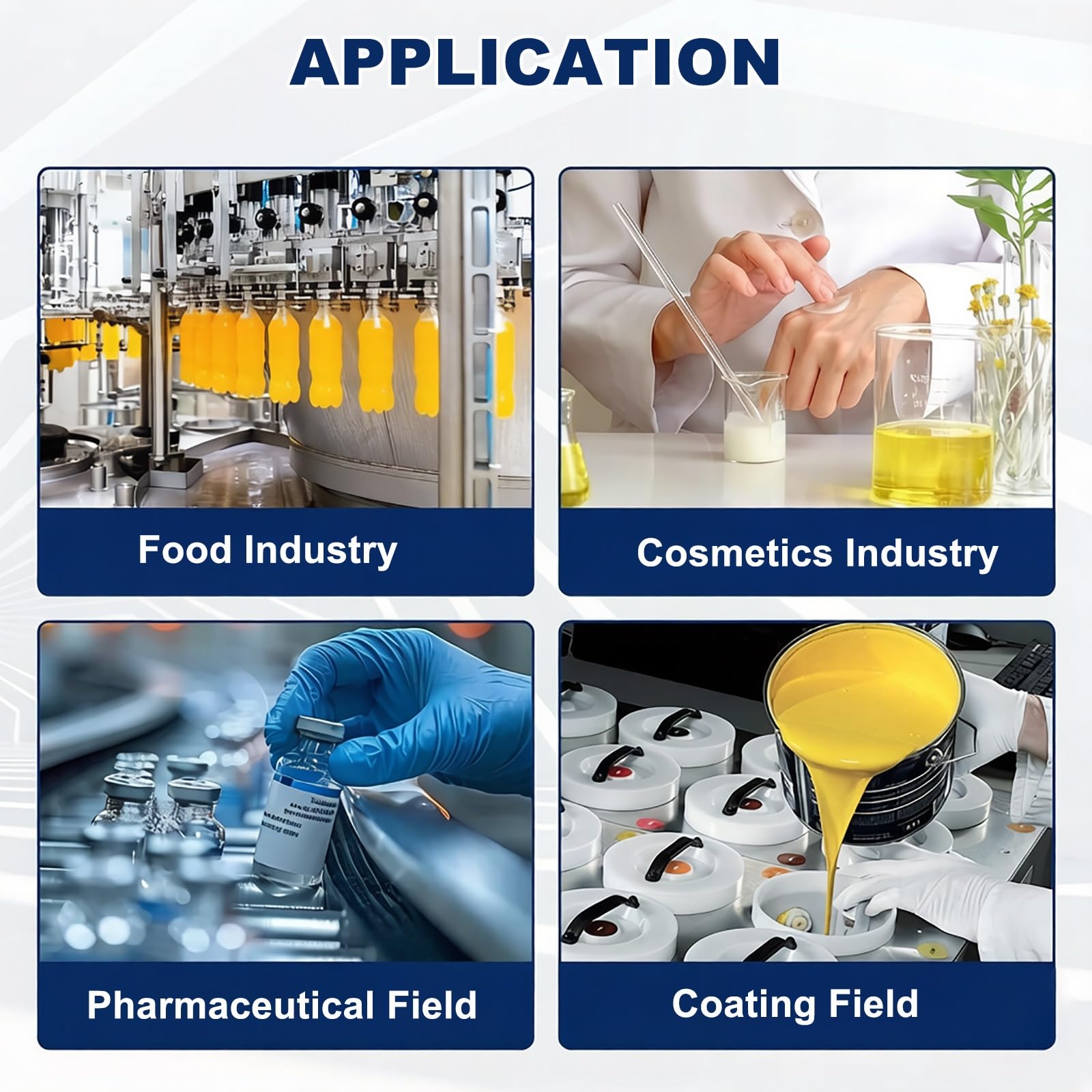 Homogeneizador de tejidos de laboratorio Mezclador de alto cizallamiento, Dispersor de emulsionante multiusos, Máquina homogeneizadora ajustable de alta velocidad(Blue)