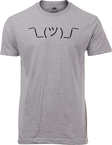 _ _ Camiseta estampada sarcástica con meme Shruggie para hombres y mujeres