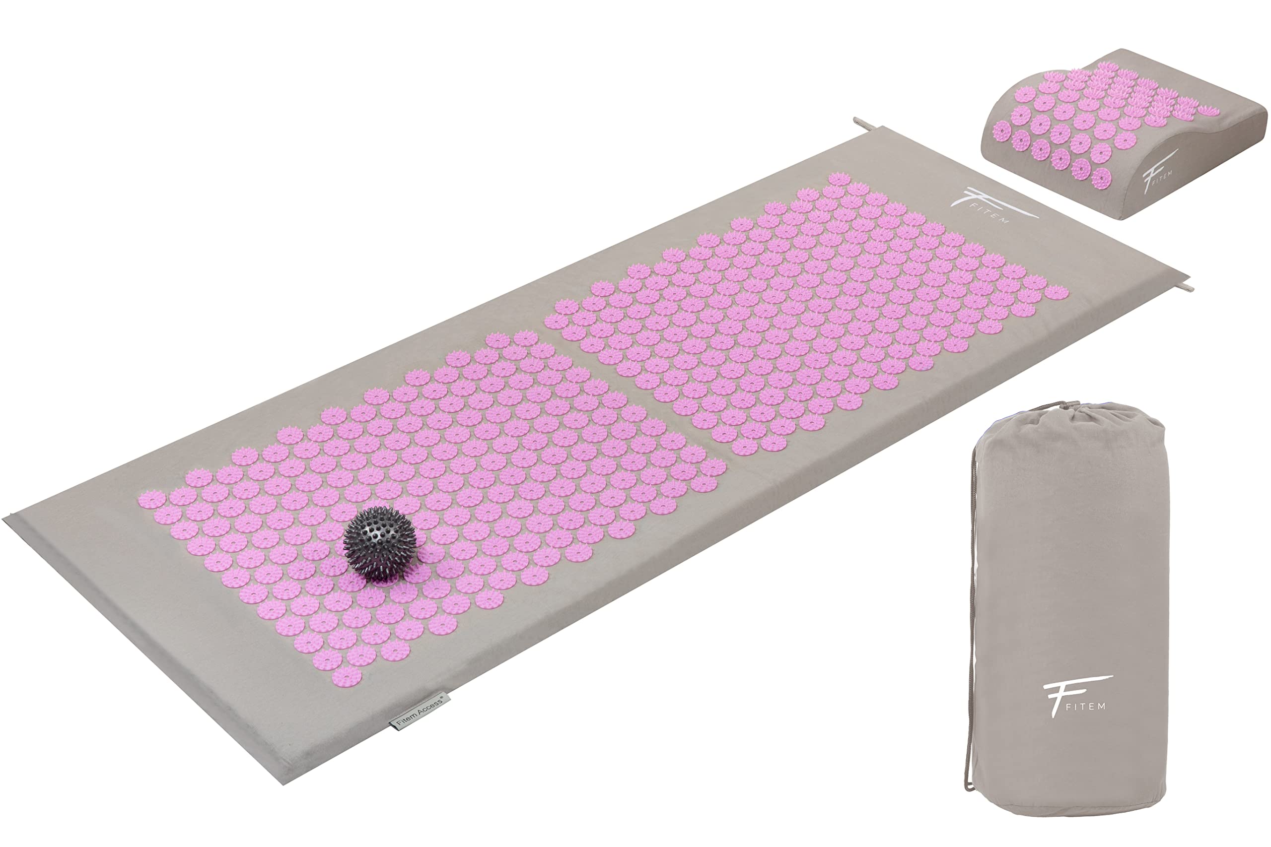 Fitem Tappetino per Digitopressione con Cuscino per Massaggio e Relax, Supporto per Schiena e Collo, Ideale per Yoga, Pilates e Recupero, Favorisce Benessere e Riposo a Casa