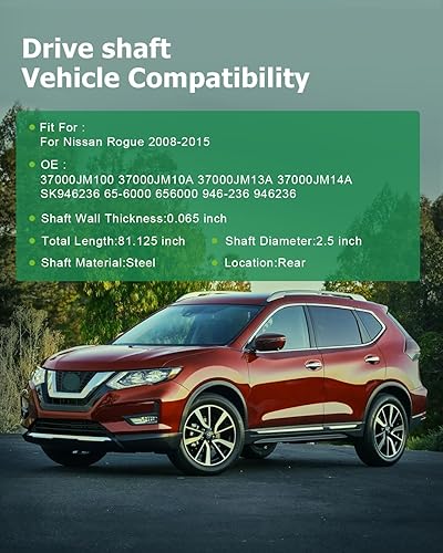 Vista 203 de SCITOO Longitud del eje de hélice del eje de transmisión delantero 36.2 pulgadas compatible con 2001-2004 para Jeep Grand para Cherokee 4.0L