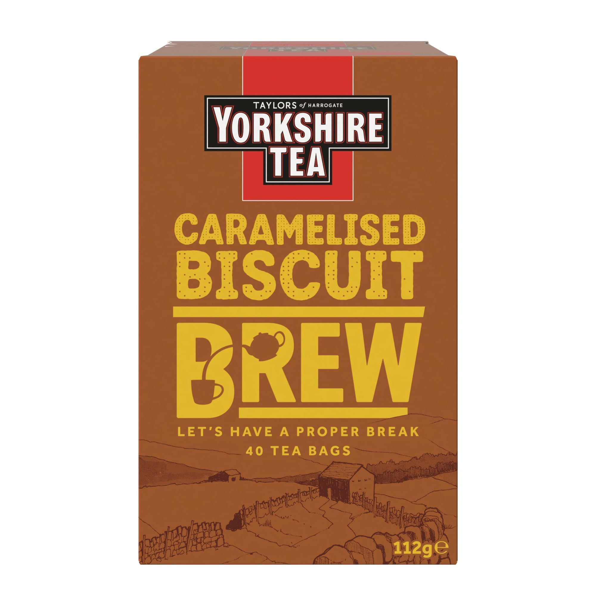 Yorkshire Tea Caramelised Biscuit Brew 40 Tea Bags (Pack of 1)