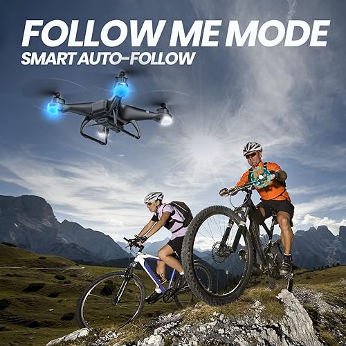 Miniatura 5 de Holy Stone Dron GPS con cámara HD 1080P FPV video en vivo para adultos y niños Quadcopter HS110G versión actualizada 2 baterías retención de altitud