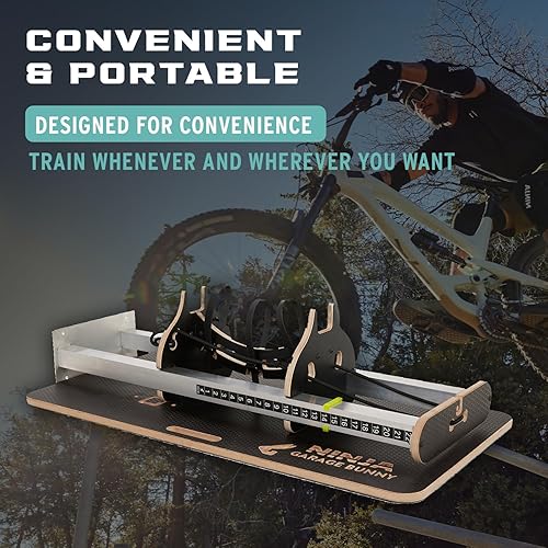 Miniatura 6 de Ninja MTB Garage Bunny - Entrenador de bicicleta de interior para dominio de habilidades y entrenamiento de fuerza, compatible con varios tamaños de
