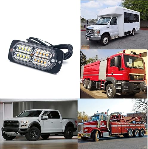 Miniatura 6 de Barra de luz estroboscópica de ámbar resistente al agua con 32 intermitentes diferentes para coche, camión, SUV, furgoneta, 12  24 24 24 V y 20 LED,