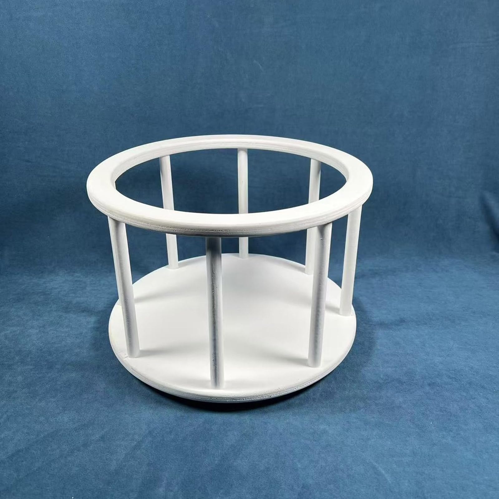 Cestino rotondo in legno Accessori per portatili Soggiorno confortevole per la fotografia infantile per catturare momenti preziosi Cestino fotografico per