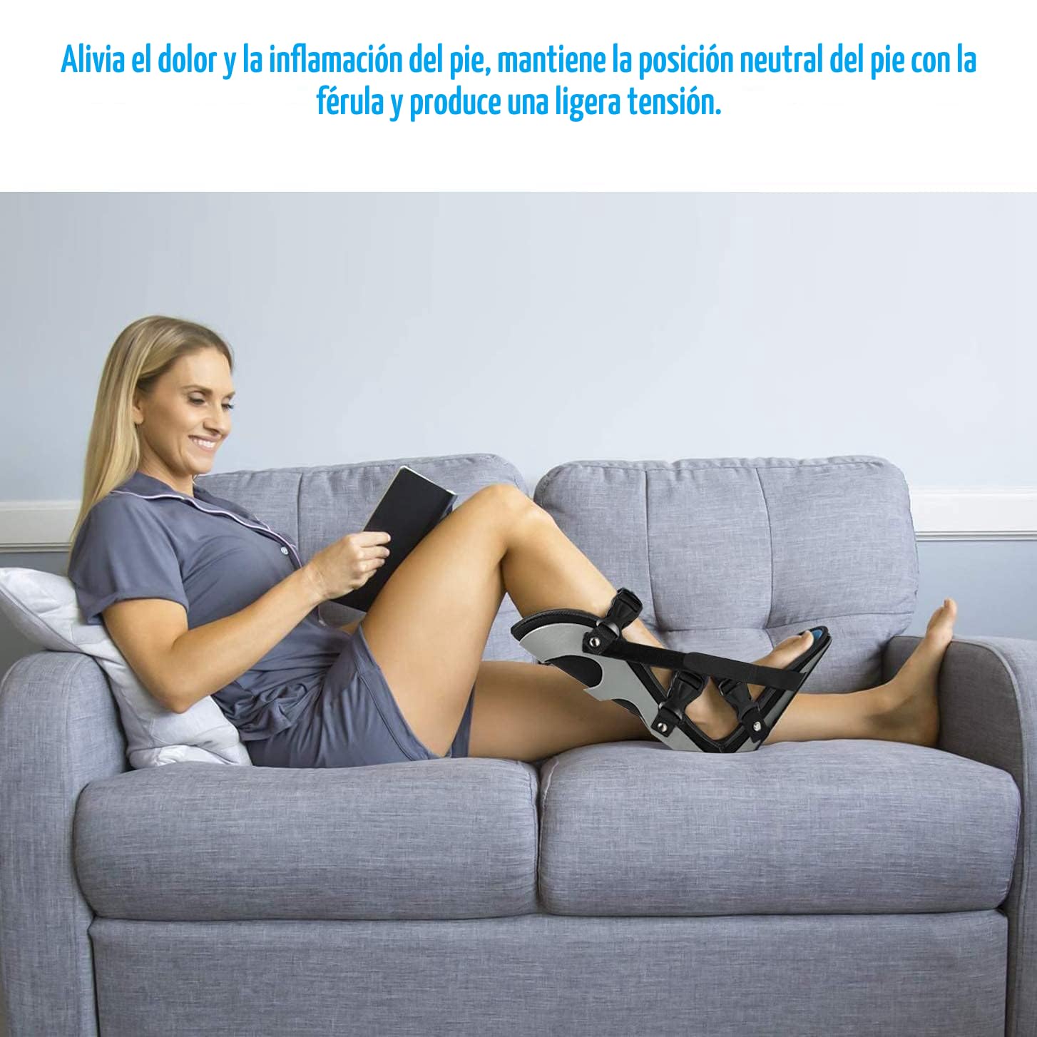 Férula nocturna para fascitis plantar, soporte para el pie, férula para tendinitis para estiramiento de fascia, tendón y pantorrilla, hueso del talón M
