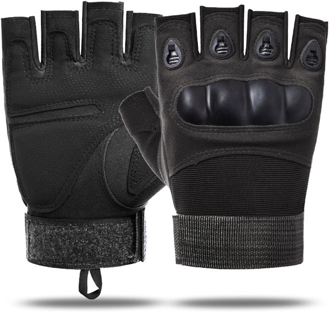 SUJAYU Outdoor Men's Knuckle Protection Workout Training Fingerless Gloves
