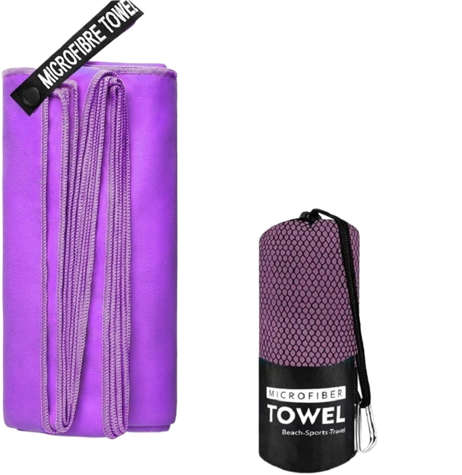 GMEqfhpOPS Camping Towels Super Absorbent Fast Drying Microfiber Travel Towel Quick Dry Ultra Soft Compact Gym Towel for Swimming Beach Towels Bath(Purple,50x110cm)