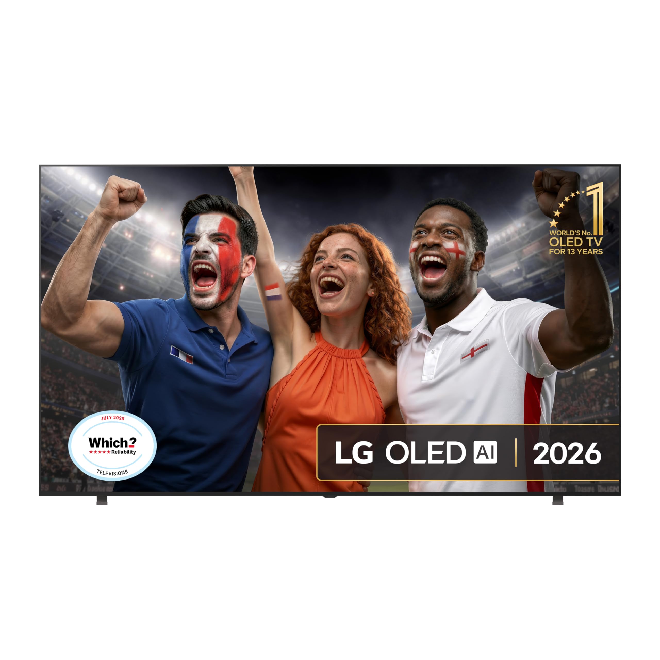 LG OLED AI B6 83-inch 4K Smart TV - OLED83B6ELB (α8 AI Processor 4K Gen3, 120Hz (VRR 120Hz), Dolby Vision, Dolby Atmos, FILMMAKER MODE™, G-Sync Compatible (Nvidia), [Model year 2026]