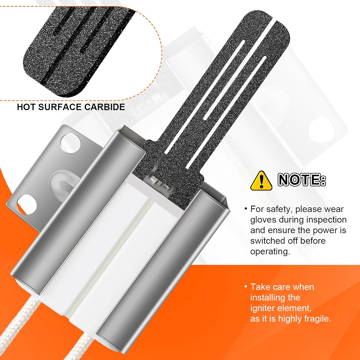 Riakrum 2 Pack Gas Range Oven Igniter, Compatible with Frigidaire Crosley Tappan 316489400 316489403 316428500 IG94 AP3963540 316428501 5304462661 PS1528534 1197384 7316489400 IG9400