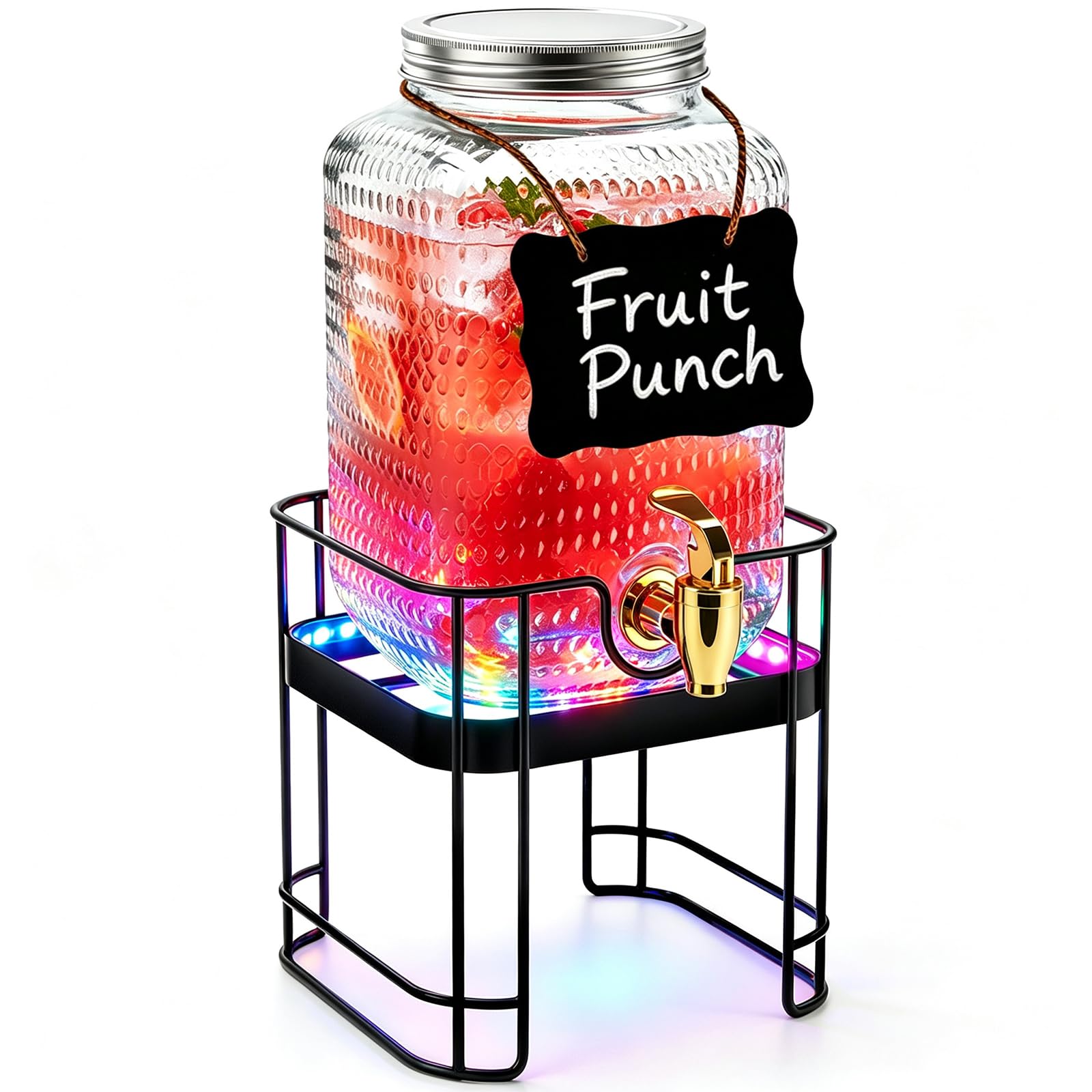Distributeur de boissons glacées grand contenant limonade et jus de fruits frais