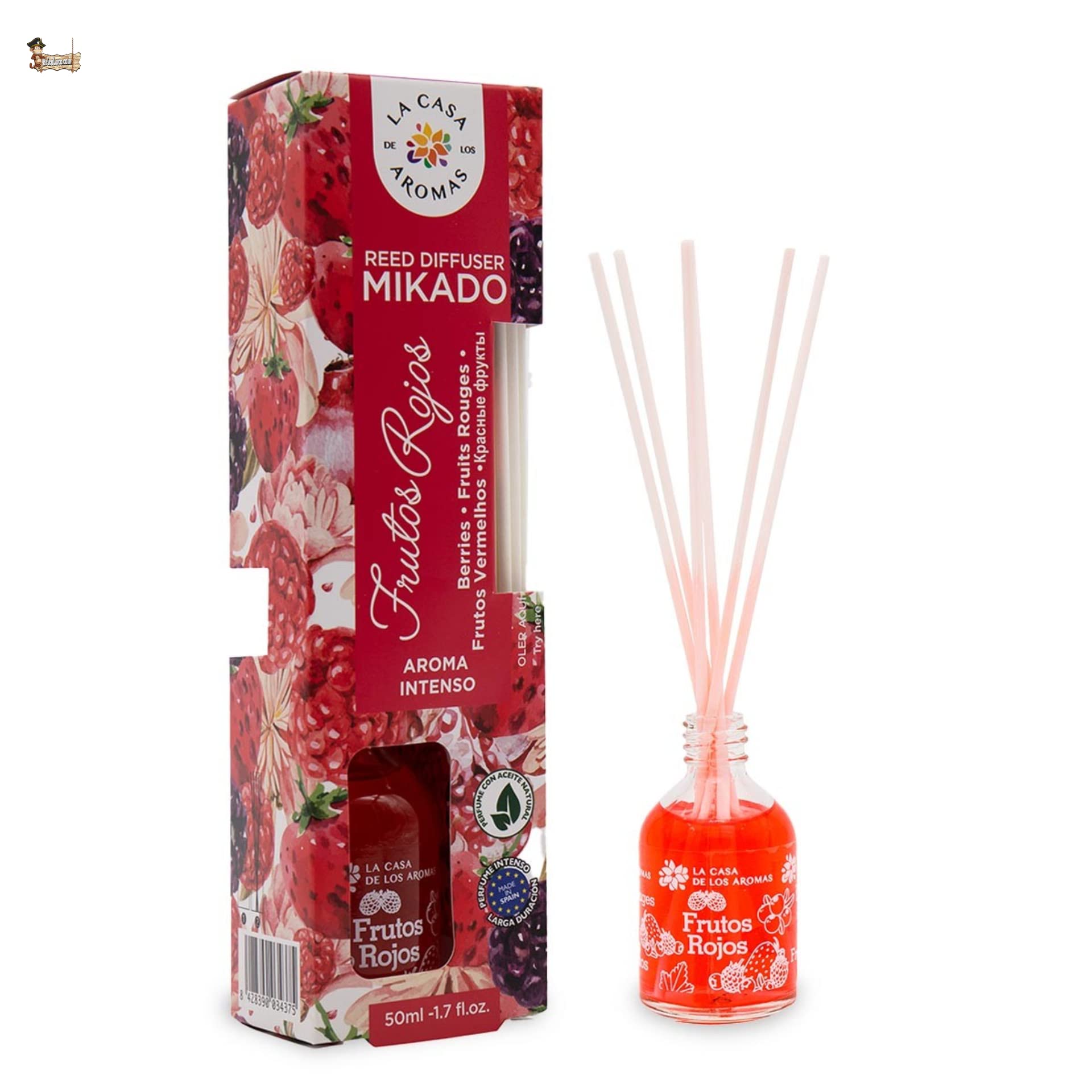 BricoLoco. Mikado 50ml aroma dolce frutti rossi più comodi e sicuri delle candele. Deodorante per casa, casa, camera. Aroma dolce fruttato (5)
