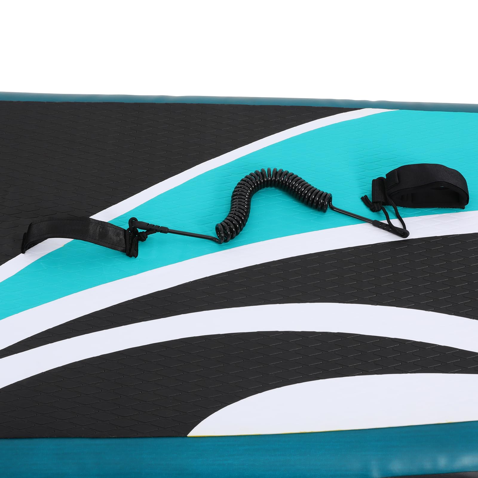 Aufblasbares Paddle Board+ Surf Komplettpaket,Fischerboot Dreiflügelige Konfiguration Stand Up Paddleboard 10-15 Minuten Aufblasen für professionelle Surfer Anfänger Wasserski 150kg|30.5cm