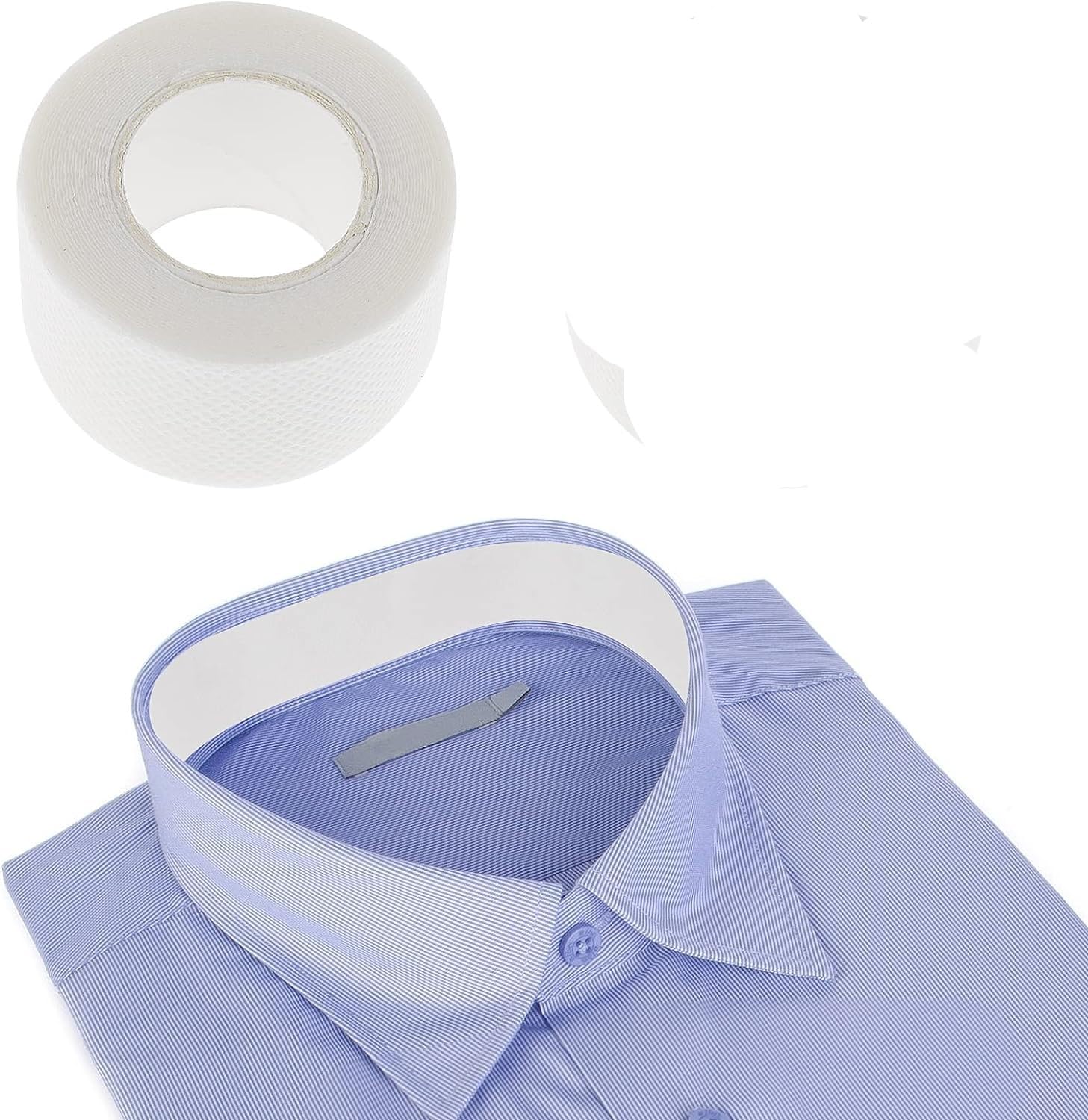 Collar Protector Sweat Pads Shirt Neck Liner Sweat Absorbing Pad Disposable Self-Adhesive Invisible Collar Tape T-Shirt, Hat Protector with Body & Clothing Prefect Measuring Tape for Men, Women (8m x 2.5cm)-image-36