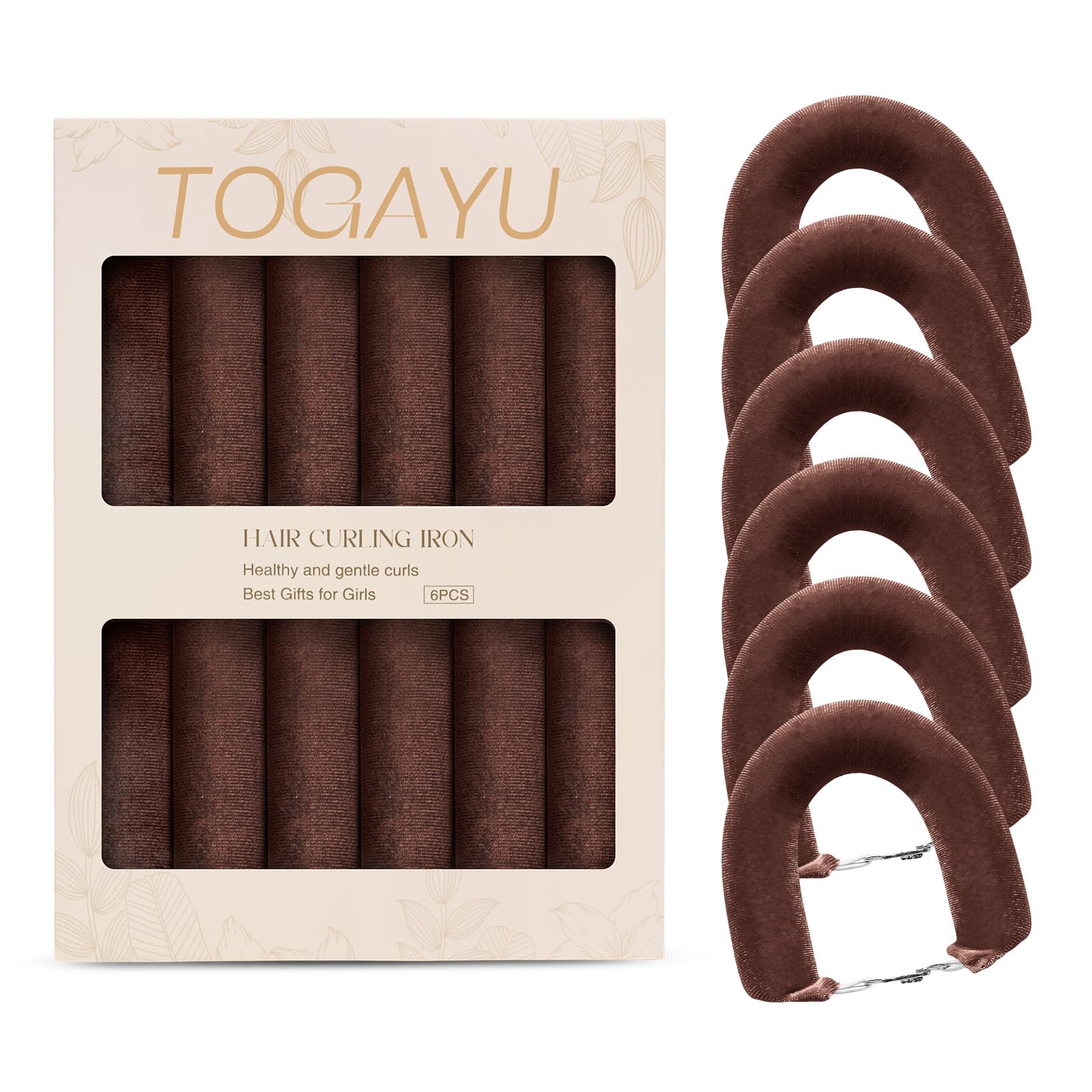 Photo 1 of Togayu Heatless Curls Overnight Set - Jumbo Overnight Hair Curlers to Sleep In, Soft Velvet Hair Rollers for Women, No Damage Curls Styling Tools 6pcs