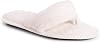 MUK LUKS Womens Darlene Micro Chenille Thong Slippers-Rosegold