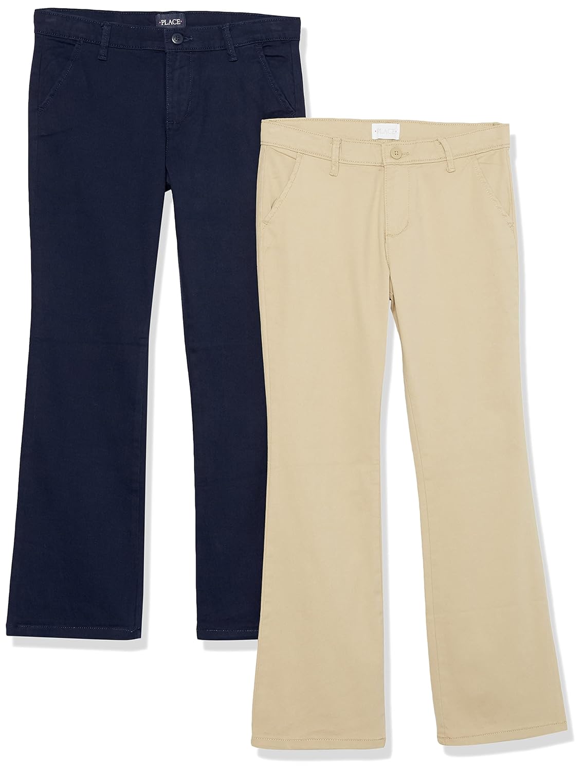 The Children’s Place Girls Uniform Bootcut Chino Pants 2-Pack