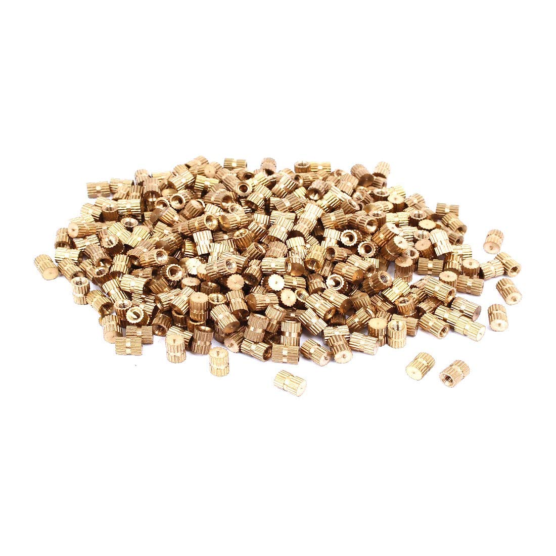 New Lon0167 M3 x Featured 7mm 5.3mm OD reliable efficacy Brass Threaded Insert Embedded Knurled Thumb Nut 500PCS(id:8b4 5e c7 235)