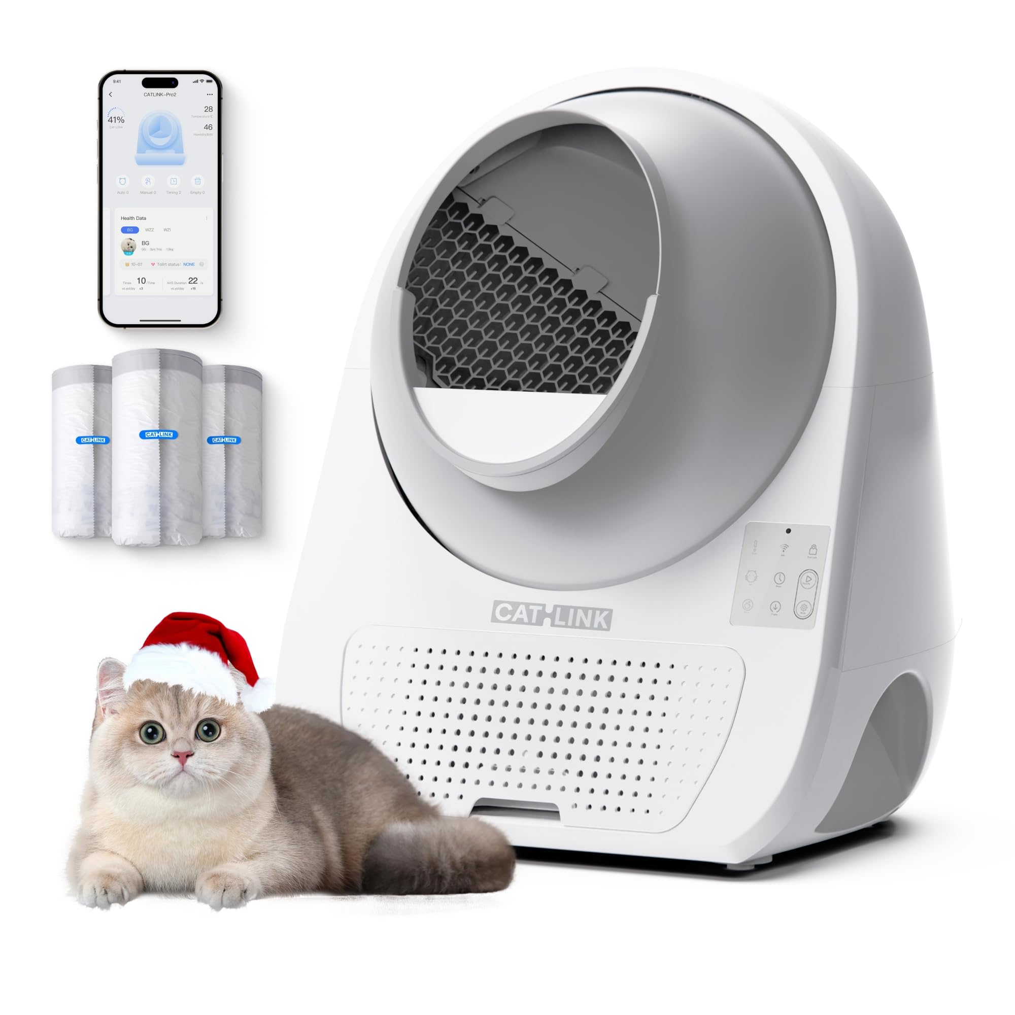 Amazon.com : CATLINK Self Cleaning Cat Litter Box for  