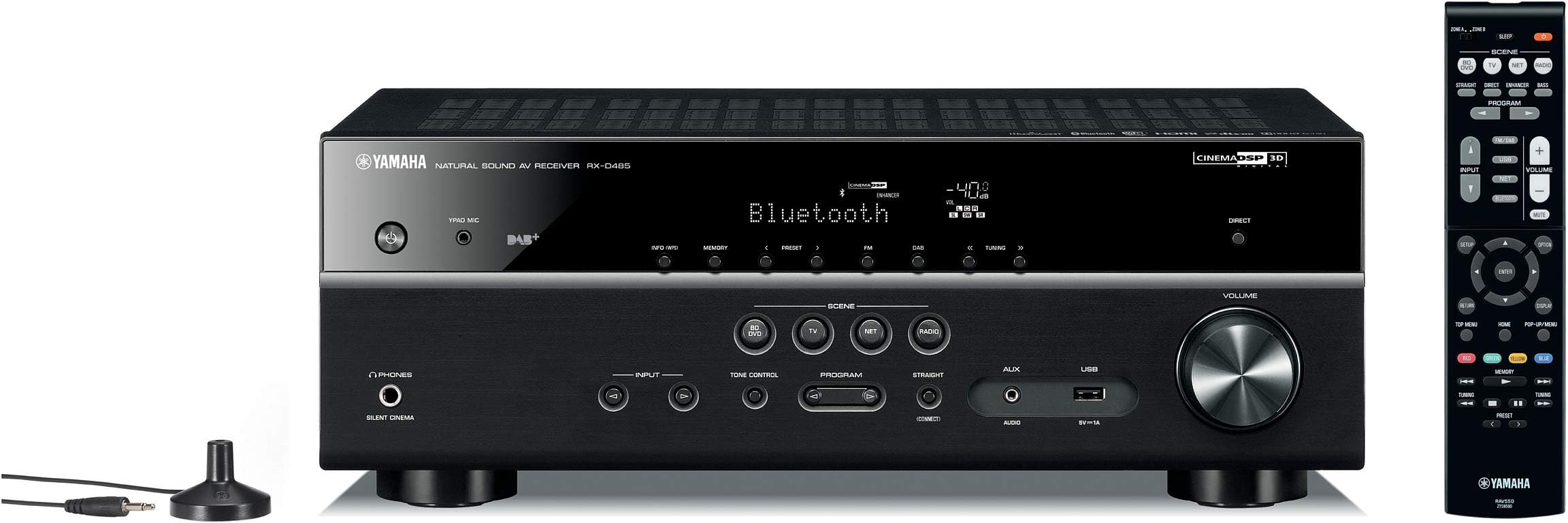 Yamaha RX-D485 Black 5.1-channel AV Receiver with DAB/DAB+ Black