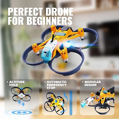 Miniatura 3 de Firefly FPV Done Kit,FPV Drone para niños y principiantes, micro dron con cámara, control de aplicación, retención de altitud, grabación de video y