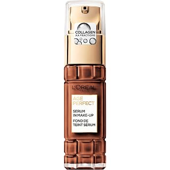 L'Or al Paris Serum in Make up f r reife Haut Fl ssige Foundation mit LSF 24 F r einen strahlenden Teint Age Perfect Nr. 510 Mahogany 1 x 30ml