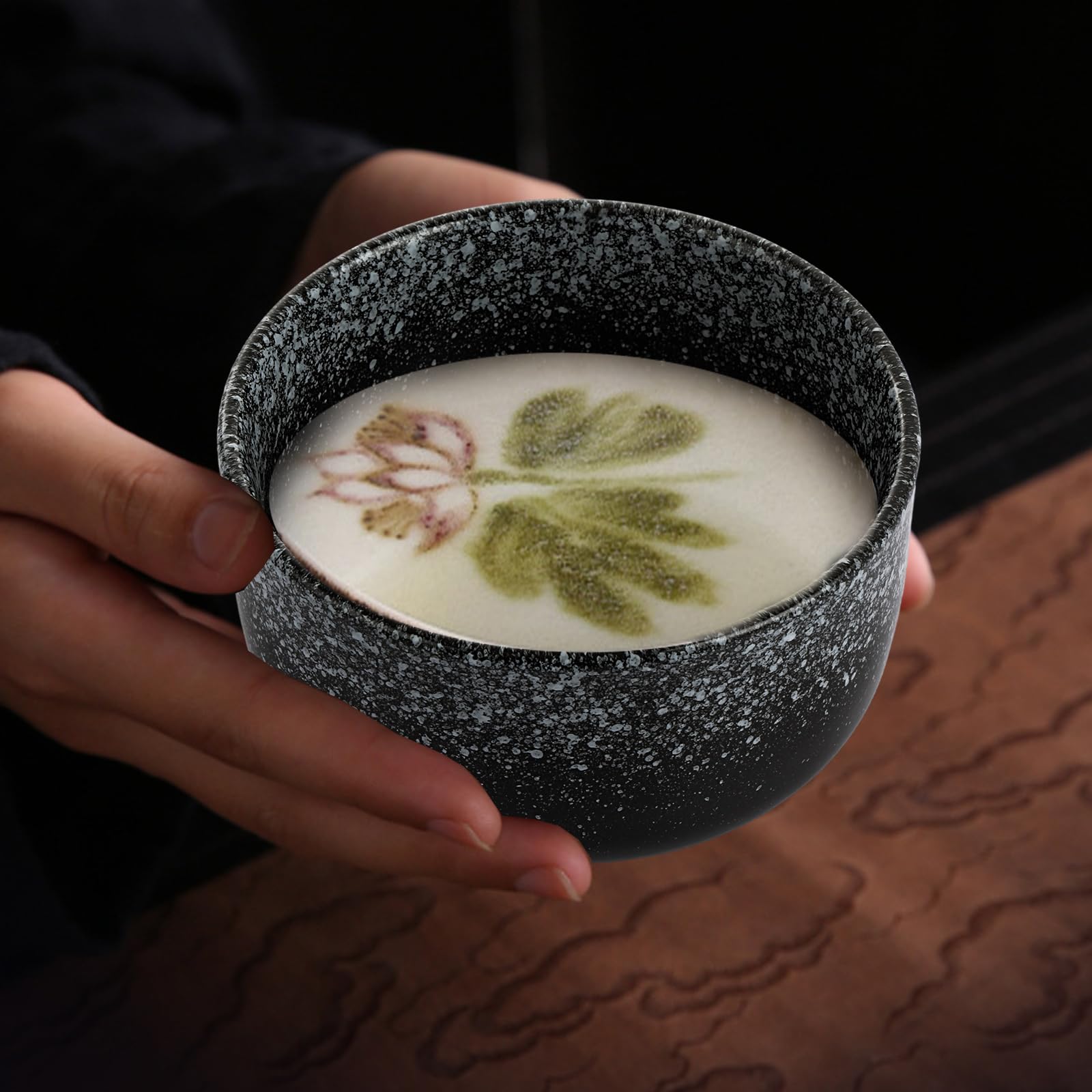 ASelected Matcha zestaw 6 miotł do herbaty Macha z miotłą matcha, miotłą matcha, łyżeczką, sitkiem do herbaty, uchwytem na miotłę, zestaw startowy do różnych napojów w proszku, takich jak kakao lub