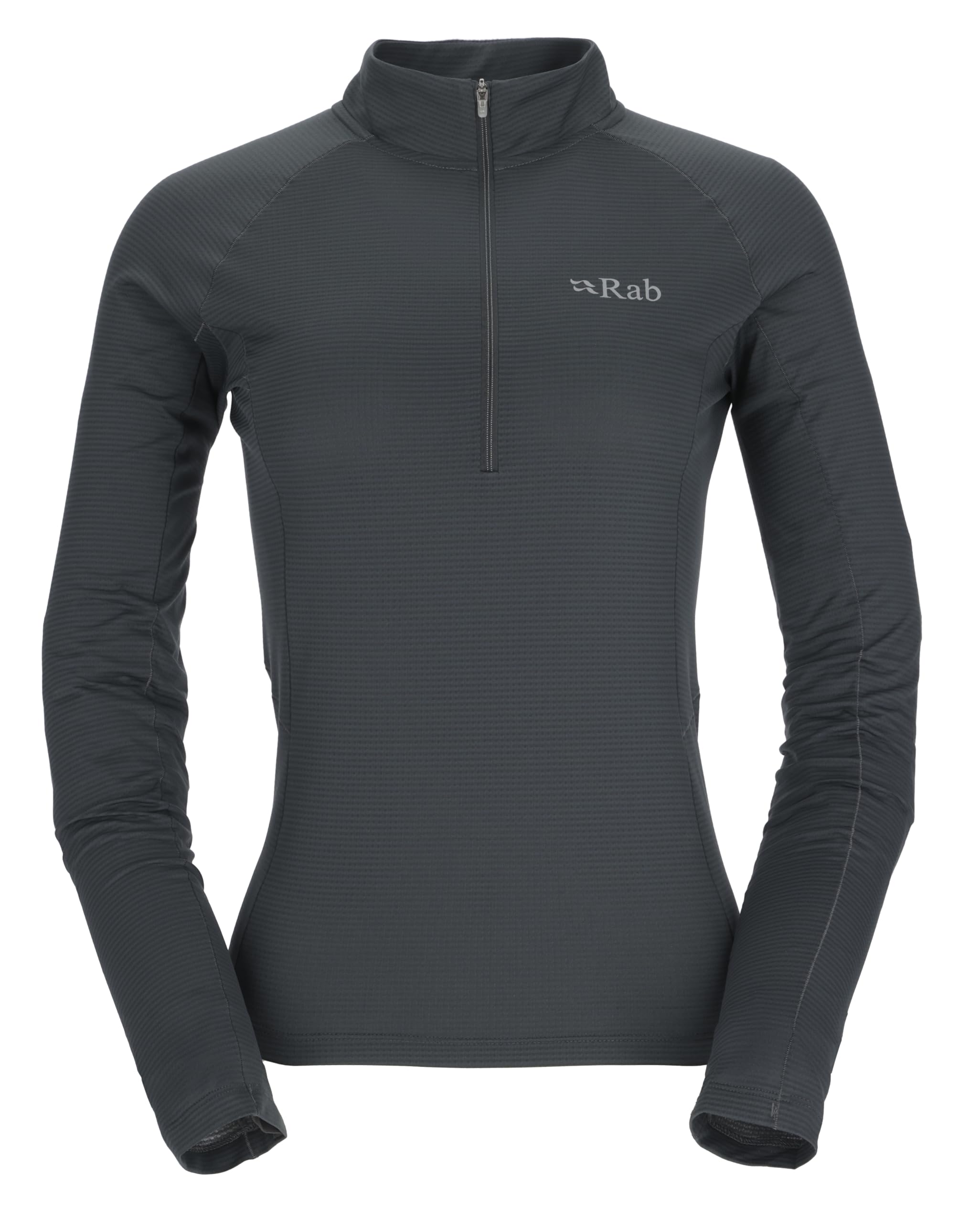 Rab Women’s Sonic LS Zip Lightweight Breathable Long-Sleeve T-Shirt for Trail Running & Hiking - Beluga - Medium